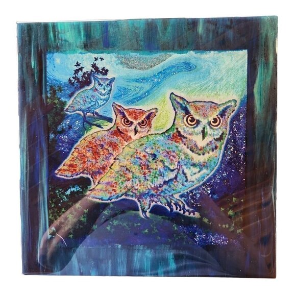 LARGE OWL WILDLIFE Trivet Tile. It will make a great gift for the owl lover. - Picture 1 of 9